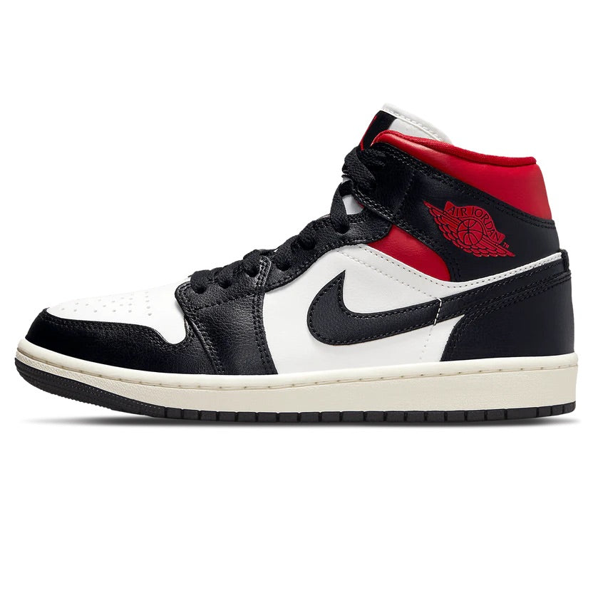 Air Jordan 1 Mid WMNS 'Sail Gym Red’