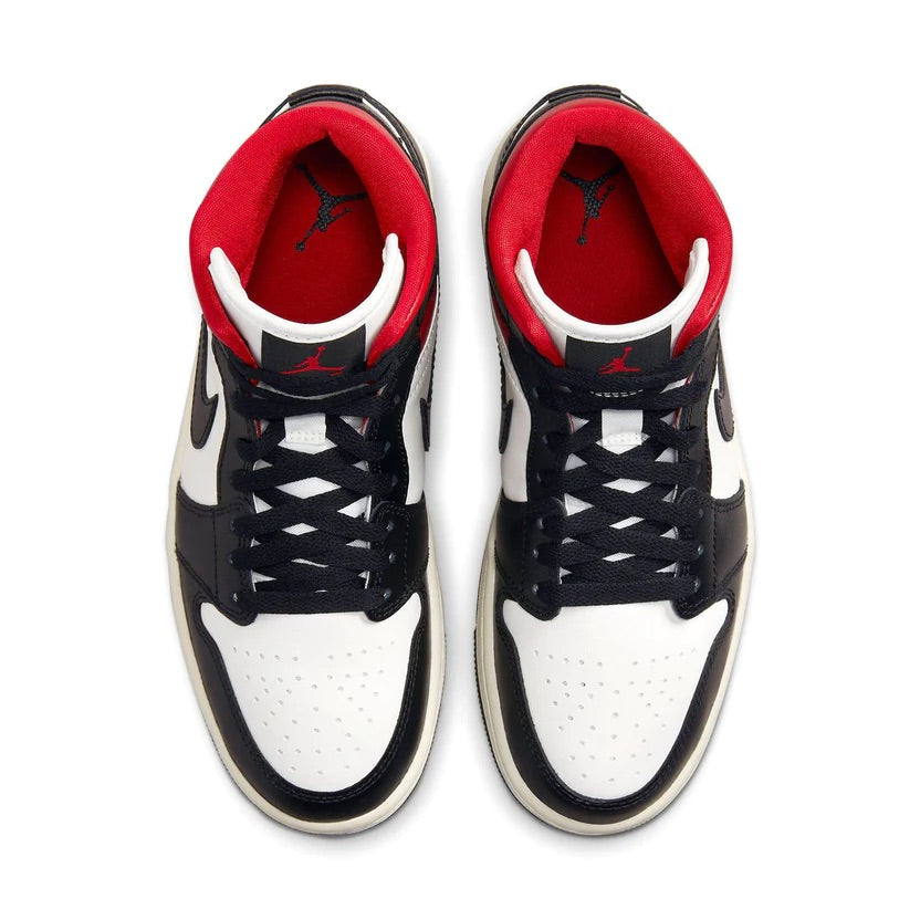 Air Jordan 1 Mid WMNS 'Sail Gym Red’